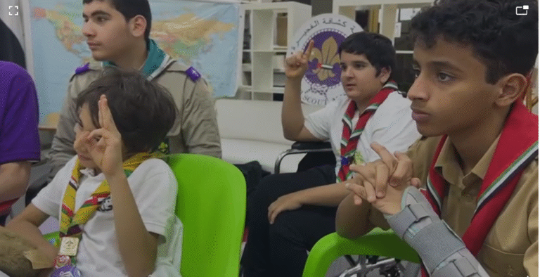 Fujairah Scouts host a sub-station for the JOTA-JOTI 2025 camp at the Scout Commission headquarters
