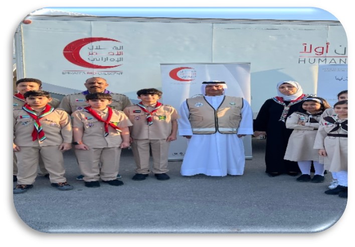 Ras Al Khaimah Scouts participate in the “Zayed Al Khair Fina” initiative organized by the Ministry of Defense in collaboration with the UAE Red Crescent (4)