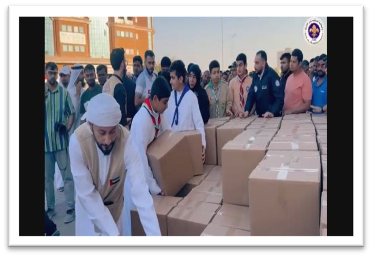 كشافة رأس الخيمة يشاركون في مبادرة توزيع المير الرمضاني بحضور سمو الشيخ سالم بن سلطان القاسمي 4