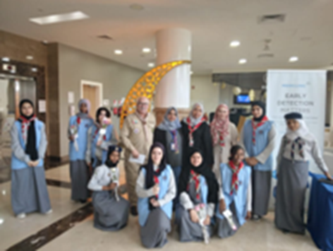 مرشدات دار العلوم ينظمن زيارة إنسانية إلى مستشفى الجوهرة بتنظيم من كشافة العين 2